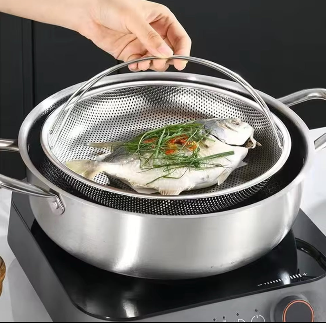 Stainless Steel Food Steamer With Handle, Multifunctional Fruit Washing Strainer With Detachable Stand, Pressure Cooker Steamer Basket, Reusable Kitchen Accessories Stainless Steel Food Steamer With Handle, Multifunctional Fruit Washing Strainer With Detachable Stand, Pressure Cooker Steamer Basket, Reusable Kitchen Accessories